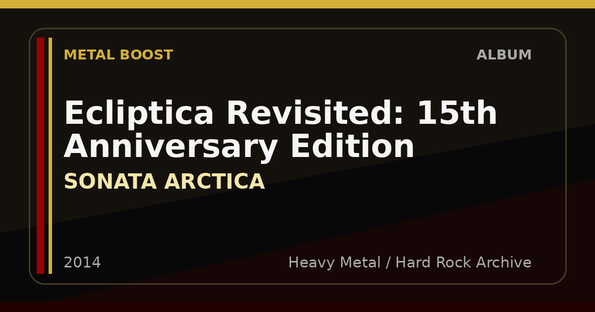 Ecliptica Revisited: 15th Anniversary Edition – SONATA ARCTICA | METAL BOOST album visual