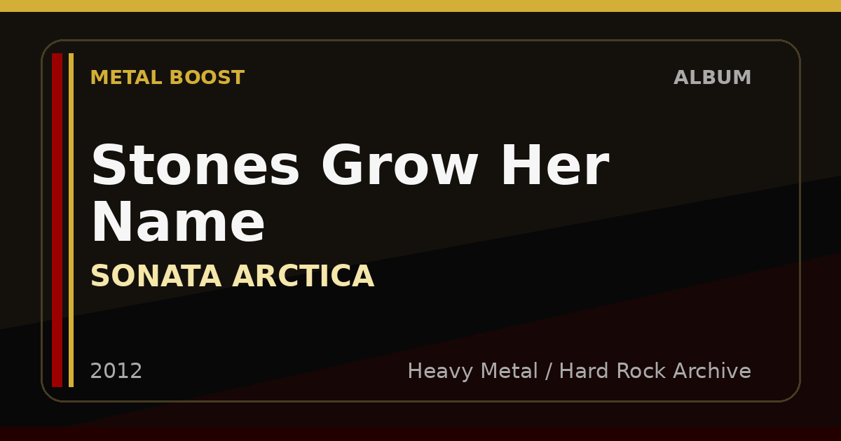 Stones Grow Her Name – SONATA ARCTICA | METAL BOOST album visual