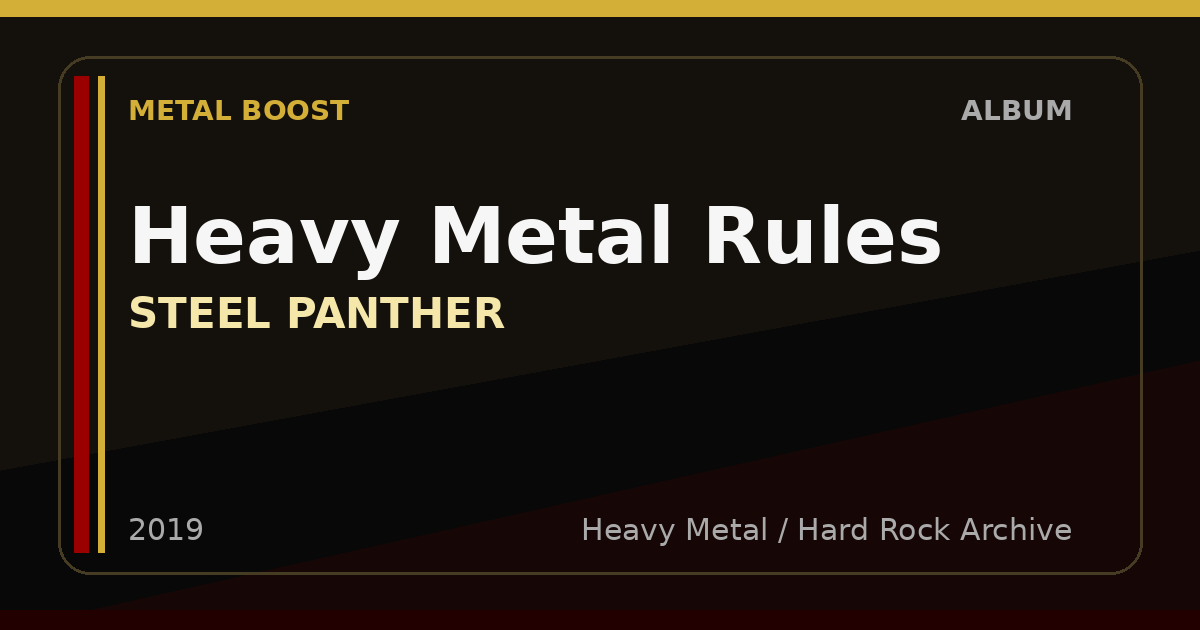 Heavy Metal Rules – STEEL PANTHER | METAL BOOST album visual