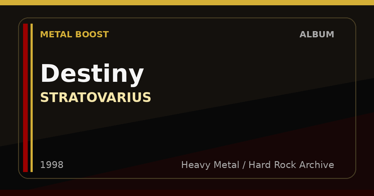 Destiny – STRATOVARIUS | METAL BOOST album visual