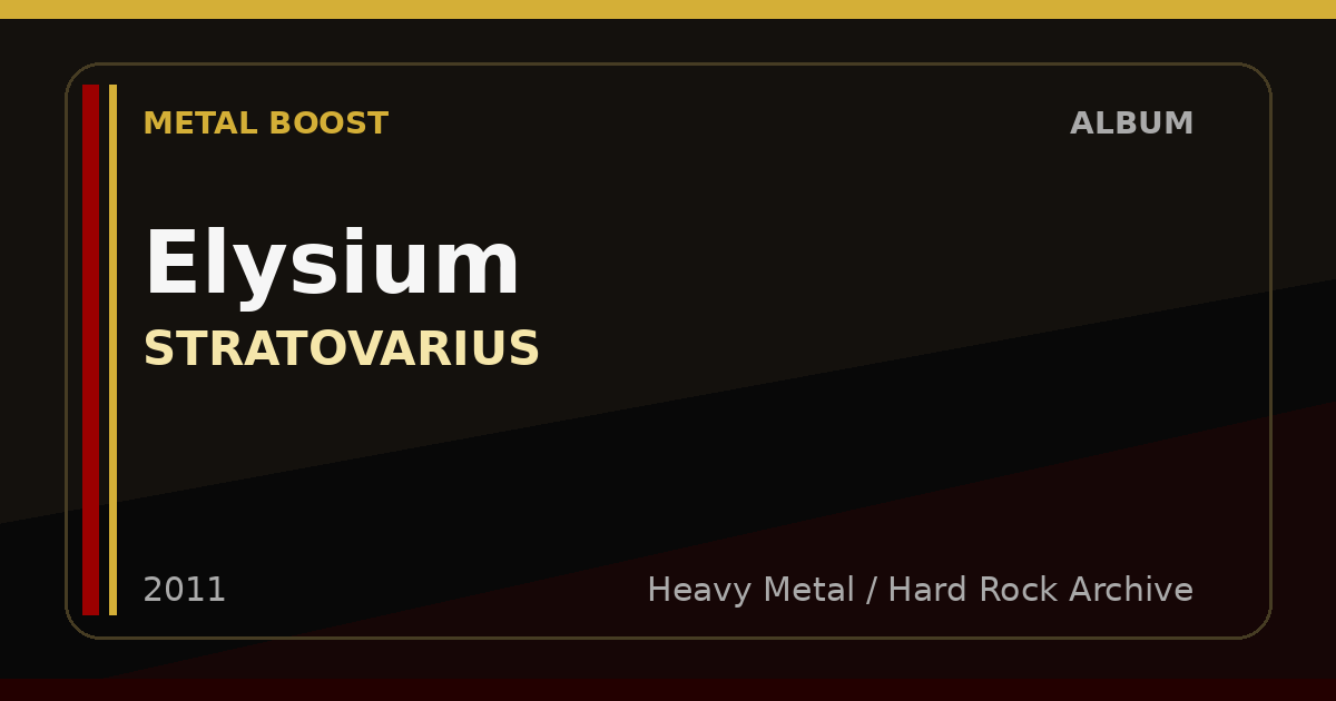 Elysium – STRATOVARIUS | METAL BOOST album visual
