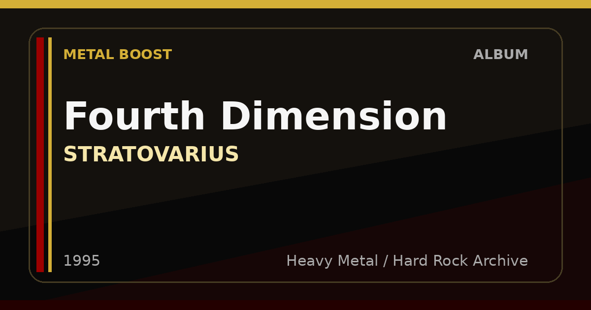 Fourth Dimension – STRATOVARIUS | METAL BOOST album visual