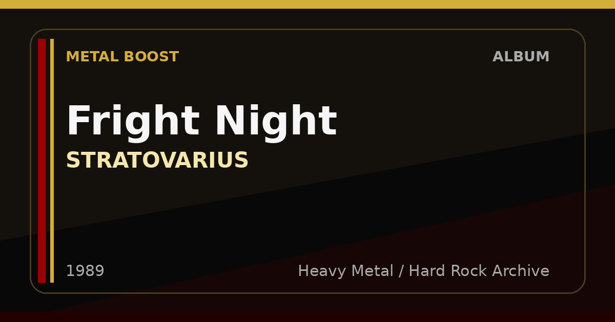 Fright Night – STRATOVARIUS | METAL BOOST album visual