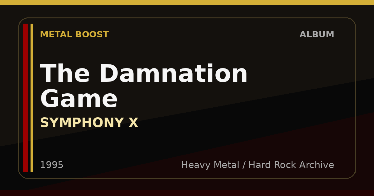 The Damnation Game – SYMPHONY X | METAL BOOST album visual