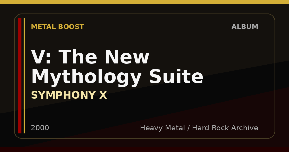 V: The New Mythology Suite – SYMPHONY X | METAL BOOST album visual
