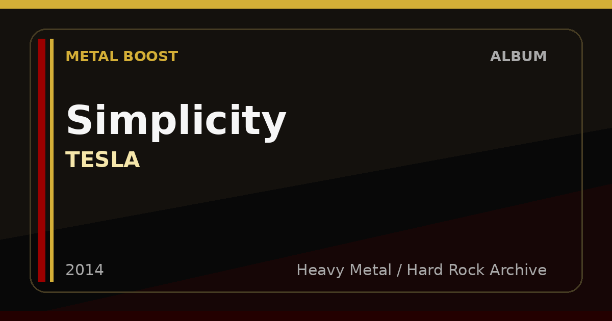 Simplicity – TESLA | METAL BOOST album visual
