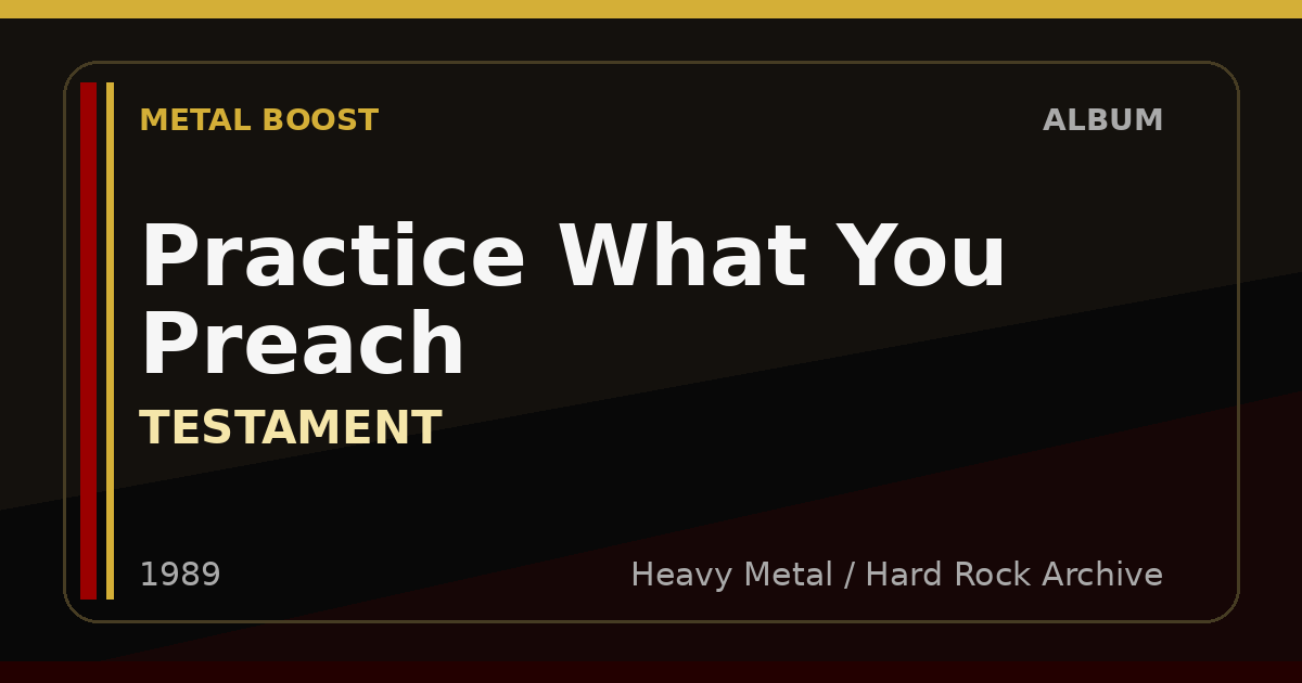 Practice What You Preach – TESTAMENT | METAL BOOST album visual