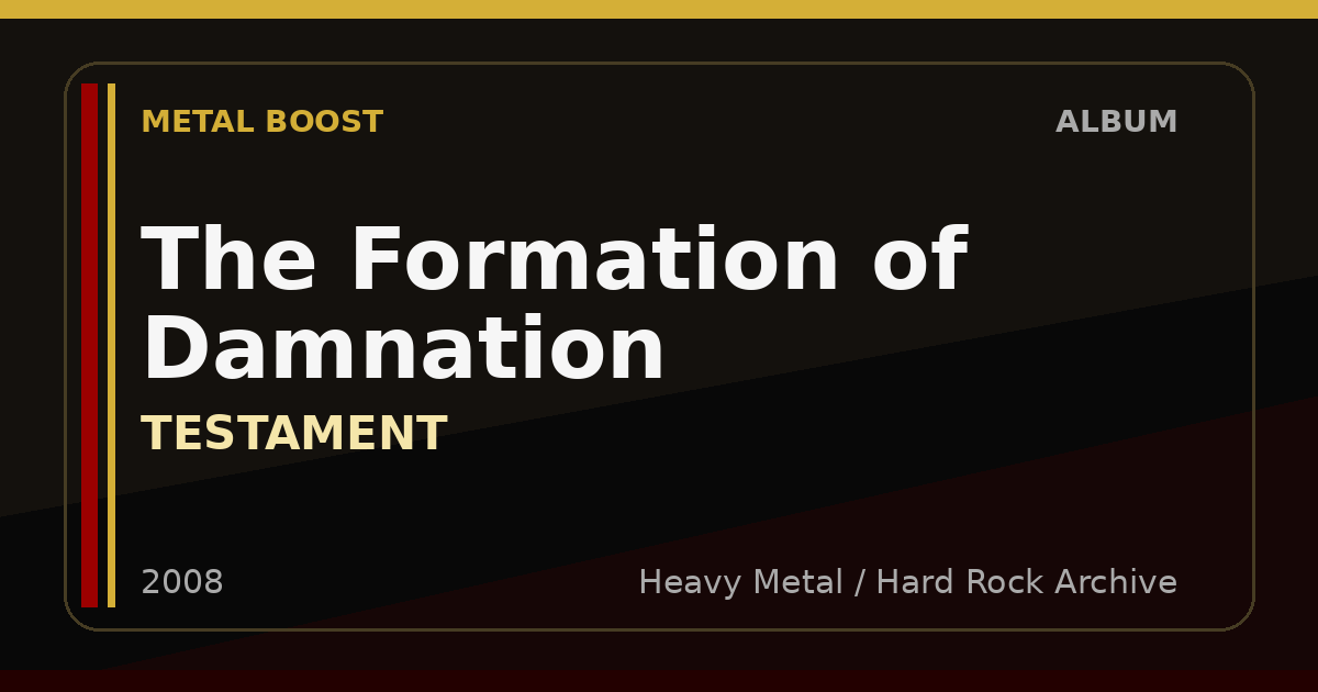 The Formation of Damnation – TESTAMENT | METAL BOOST album visual