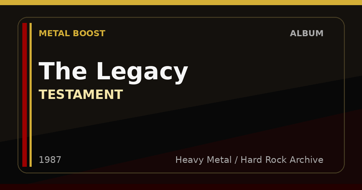 The Legacy – TESTAMENT | METAL BOOST album visual