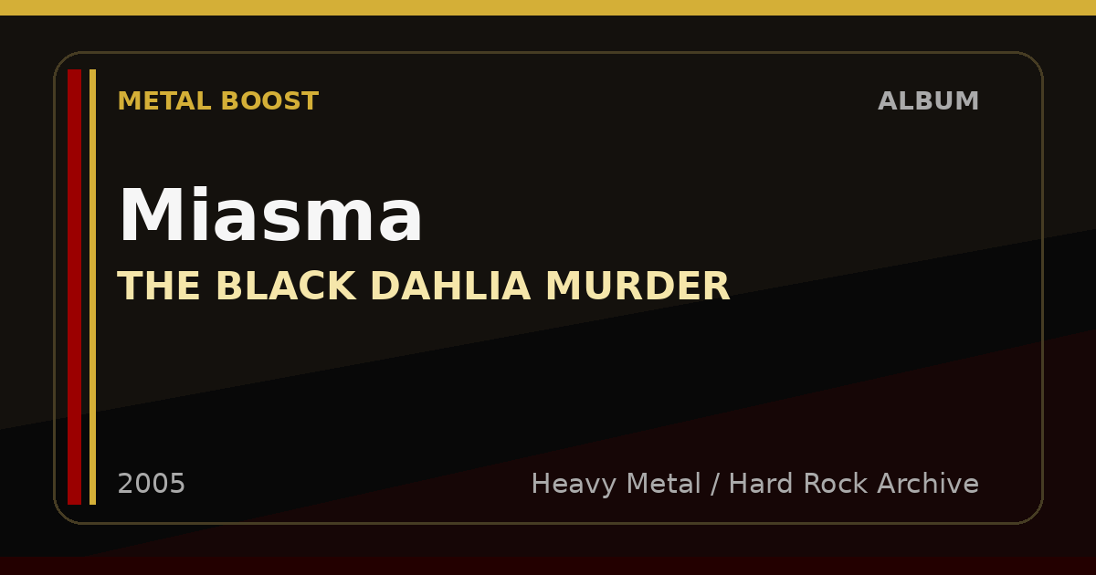 Miasma – THE BLACK DAHLIA MURDER | METAL BOOST album visual