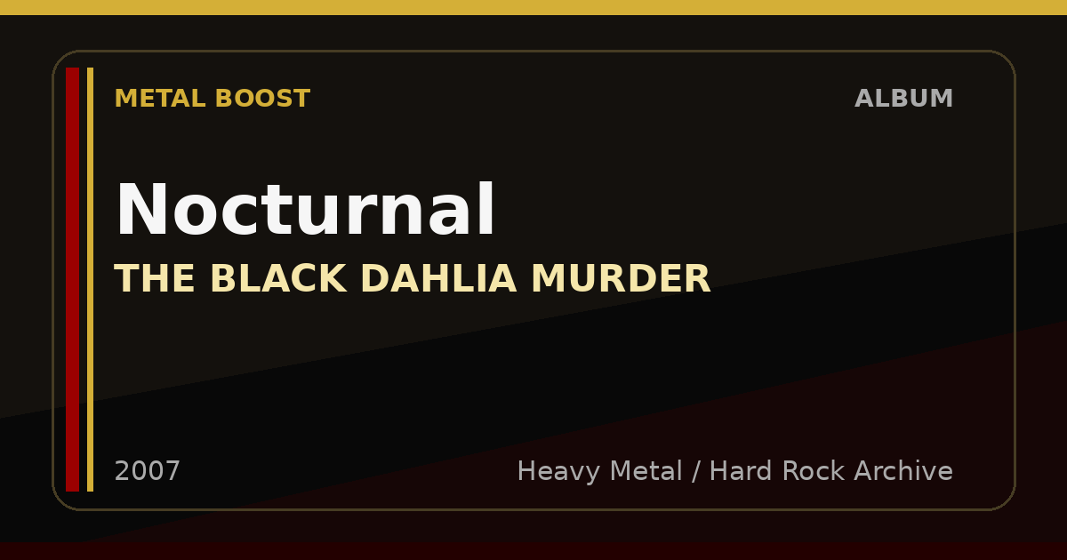 Nocturnal – THE BLACK DAHLIA MURDER | METAL BOOST album visual