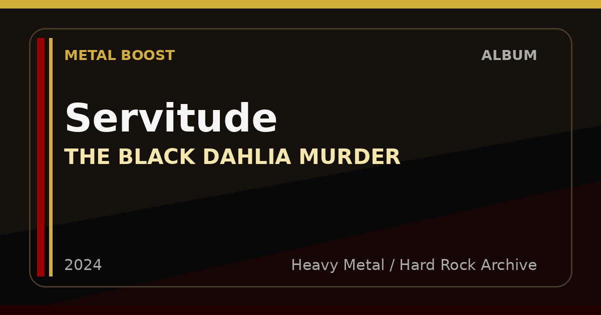 Servitude – THE BLACK DAHLIA MURDER | METAL BOOST album visual