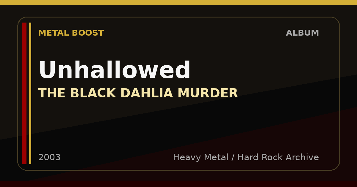 Unhallowed – THE BLACK DAHLIA MURDER | METAL BOOST album visual
