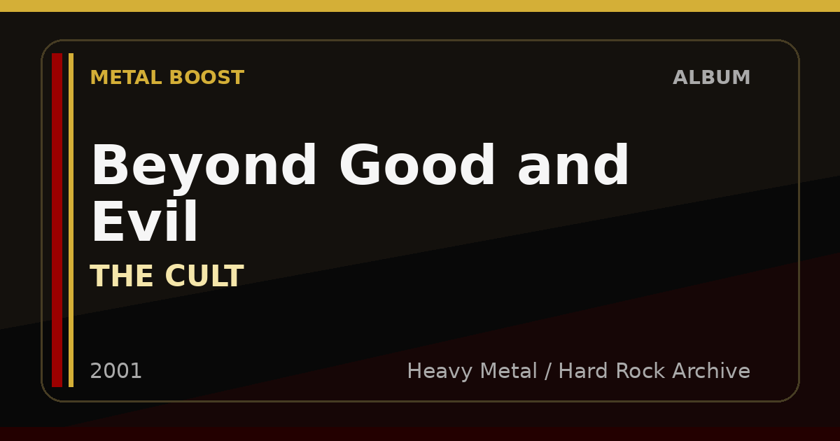 Beyond Good and Evil – THE CULT | METAL BOOST album visual