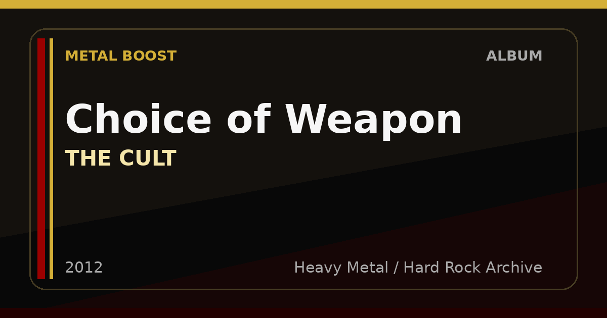 Choice of Weapon – THE CULT | METAL BOOST album visual
