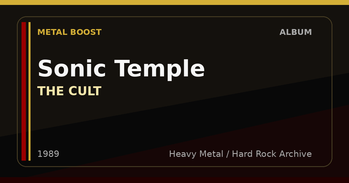 Sonic Temple – THE CULT | METAL BOOST album visual