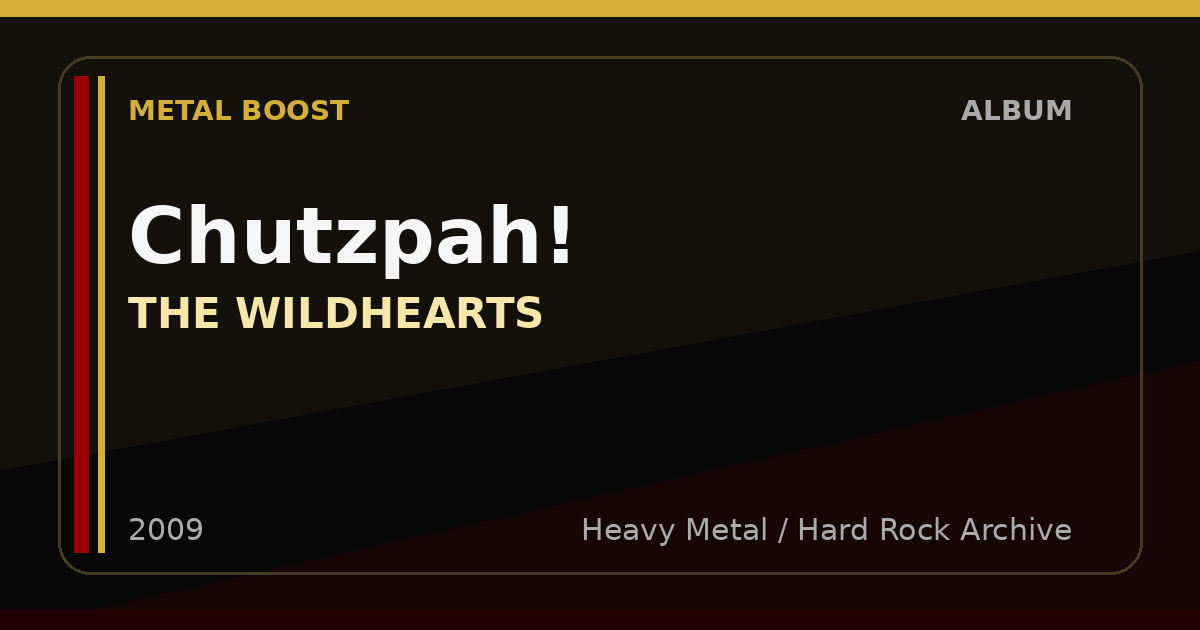 Chutzpah! – THE WILDHEARTS | METAL BOOST album visual