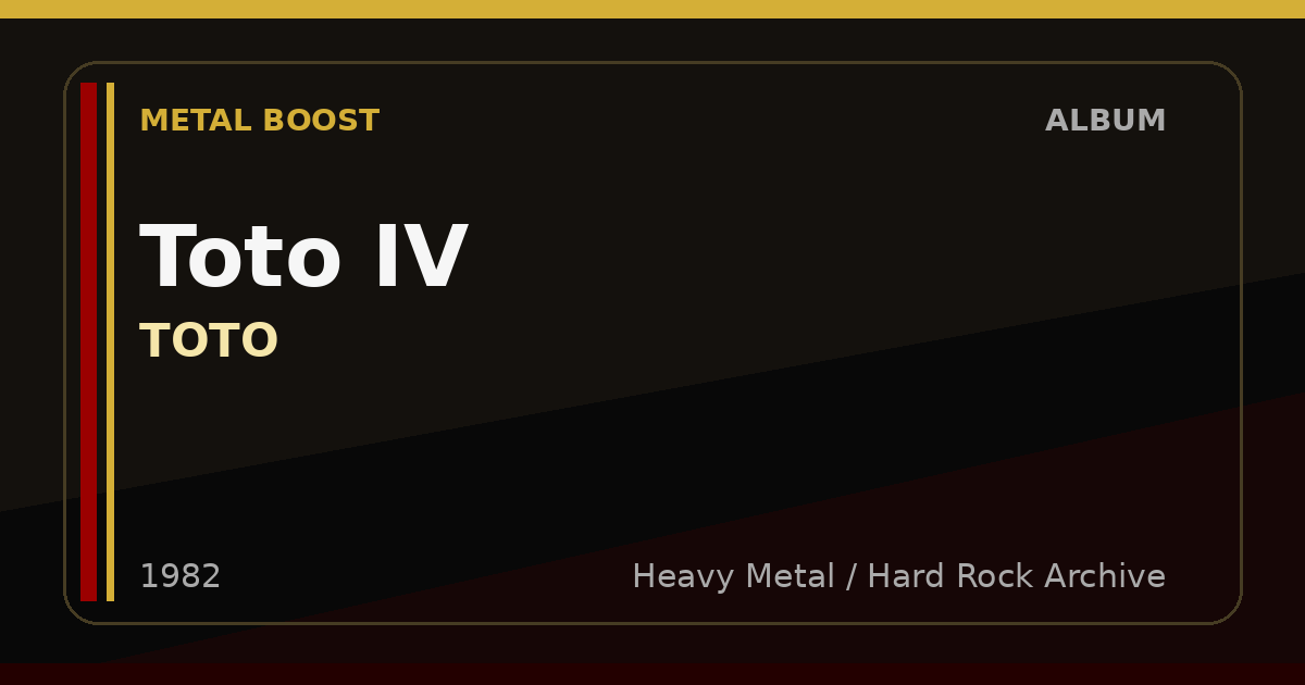 Toto IV – TOTO | METAL BOOST album visual