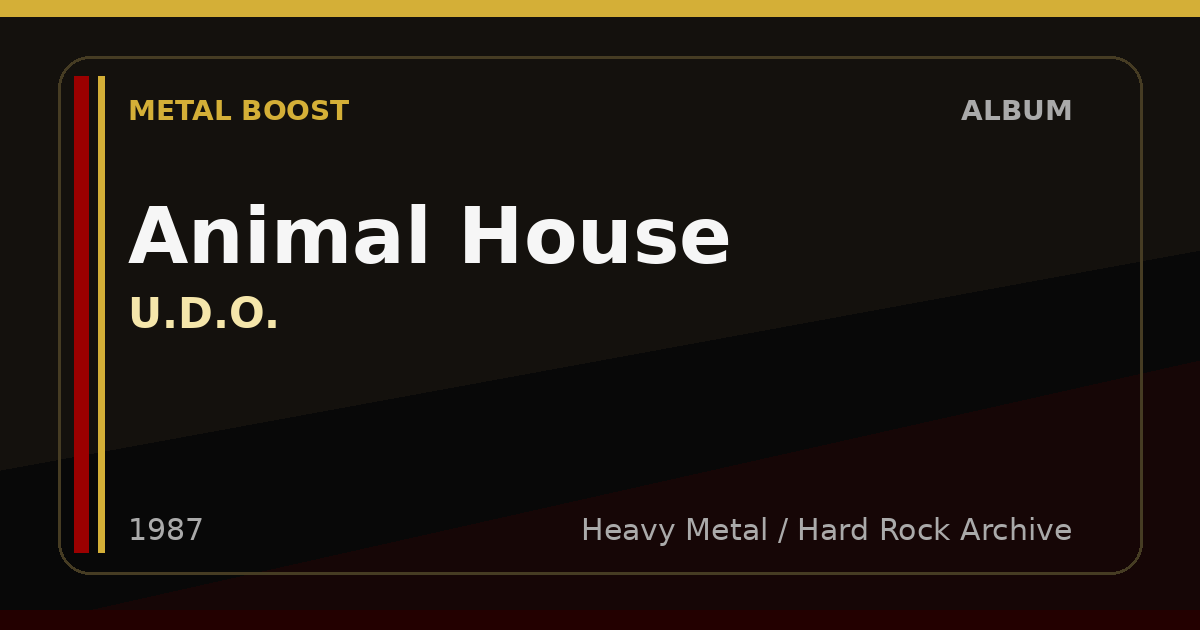 Animal House – U.D.O. | METAL BOOST album visual
