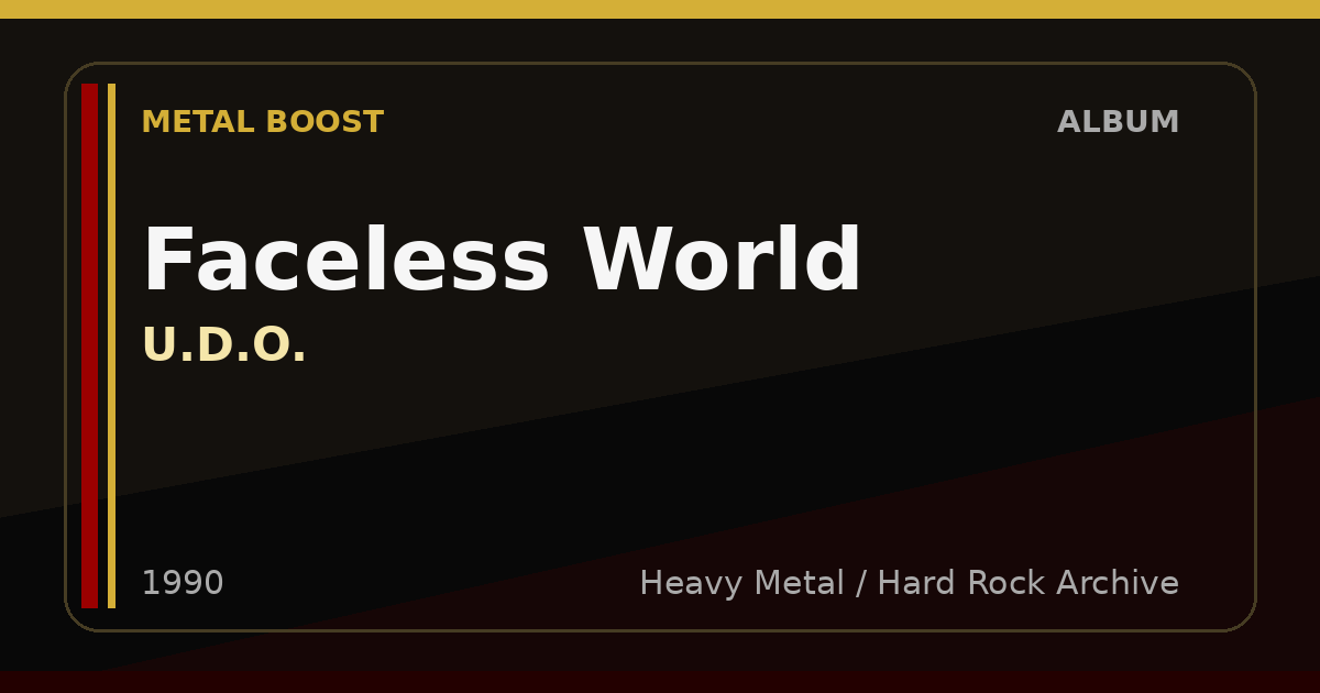 Faceless World – U.D.O. | METAL BOOST album visual