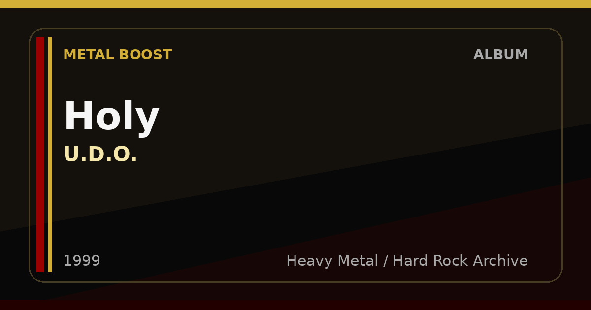 Holy – U.D.O. | METAL BOOST album visual