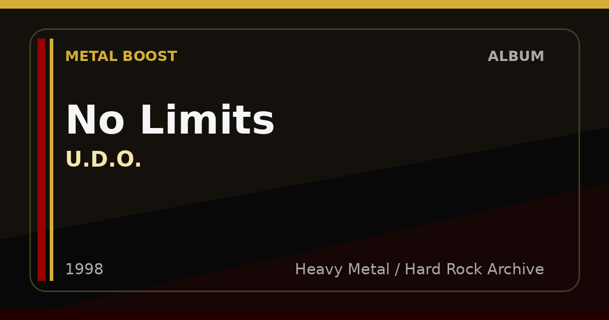No Limits – U.D.O. | METAL BOOST album visual