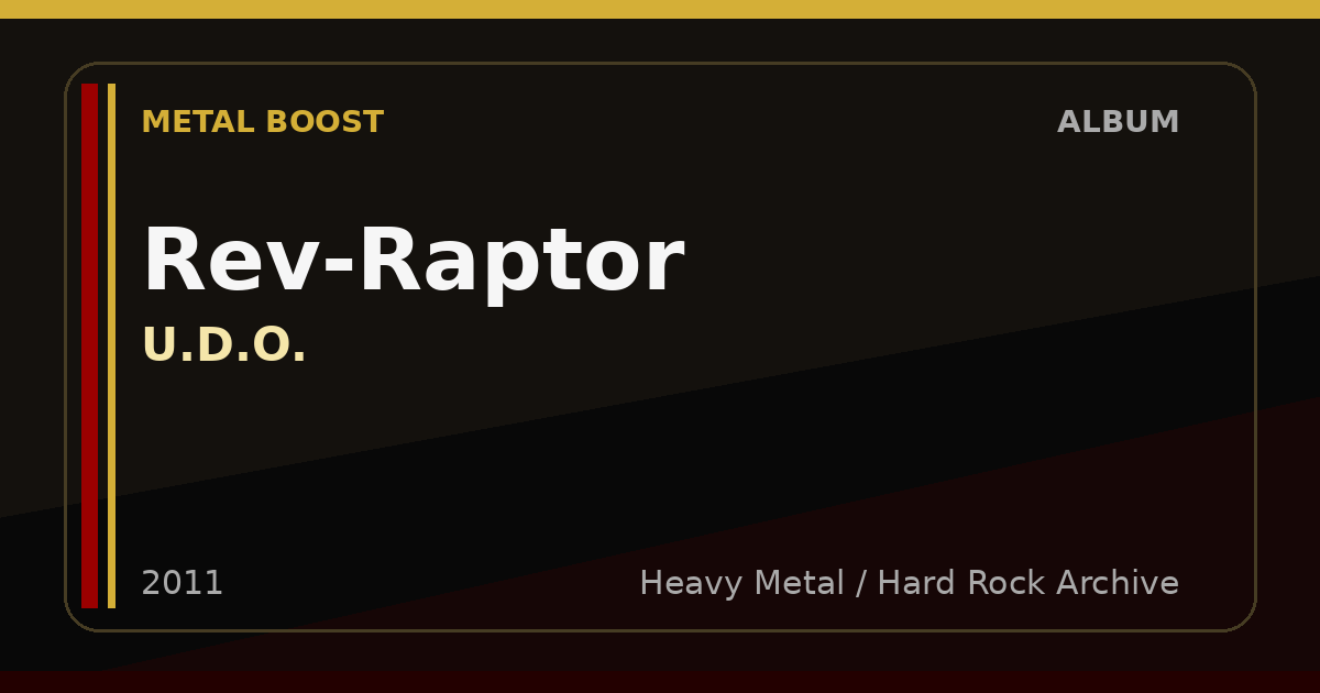 Rev-Raptor – U.D.O. | METAL BOOST album visual