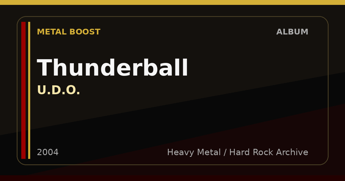 Thunderball – U.D.O. | METAL BOOST album visual
