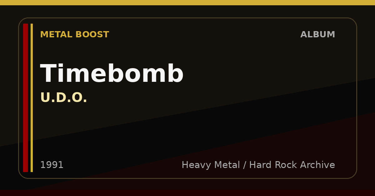 Timebomb – U.D.O. | METAL BOOST album visual
