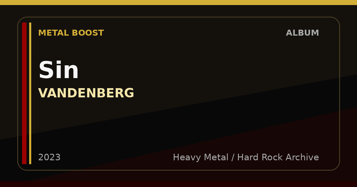 Sin – VANDENBERG | METAL BOOST album visual