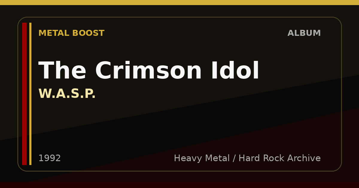 The Crimson Idol – W.A.S.P. | METAL BOOST album visual