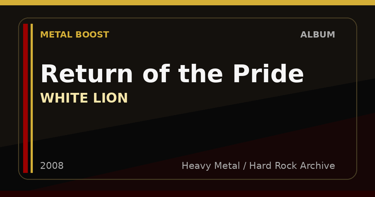 Return of the Pride – WHITE LION | METAL BOOST album visual
