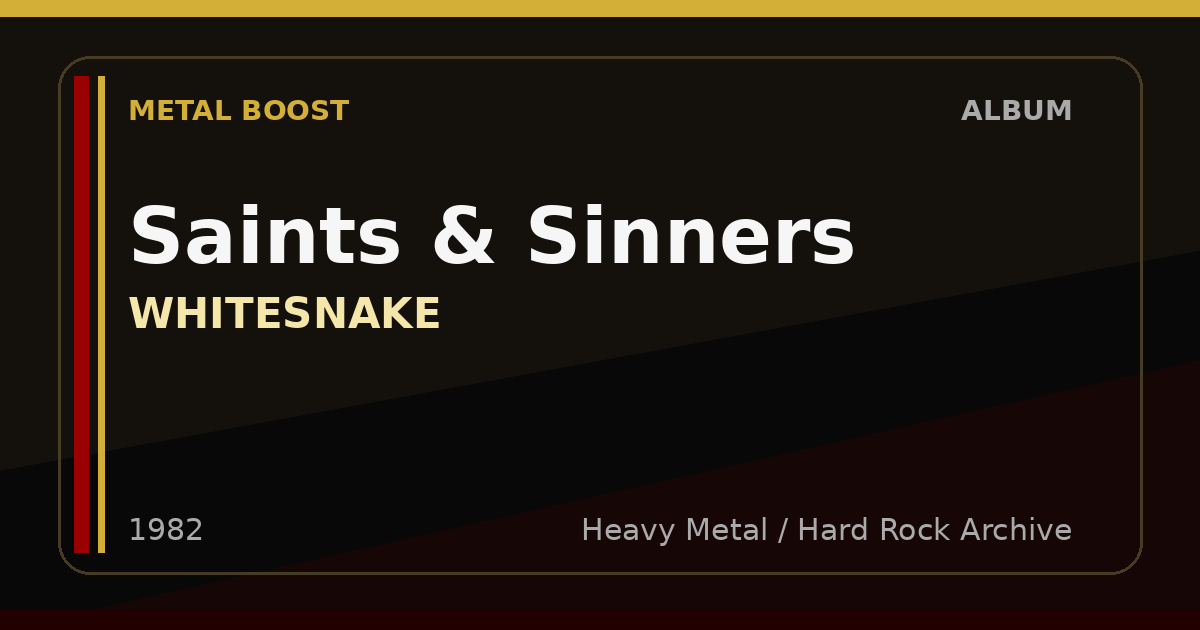 Saints & Sinners – WHITESNAKE | METAL BOOST album visual