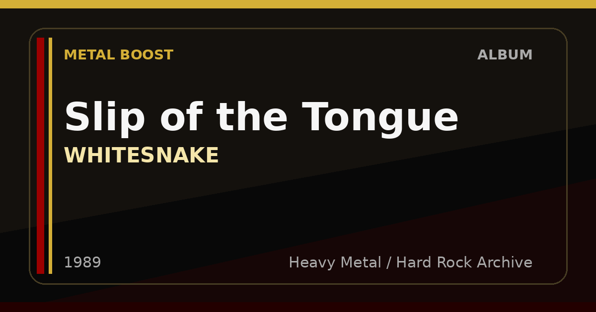 Slip of the Tongue – WHITESNAKE | METAL BOOST album visual