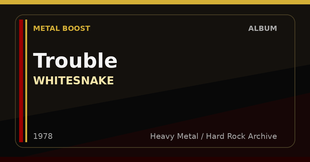 Trouble – WHITESNAKE | METAL BOOST album visual