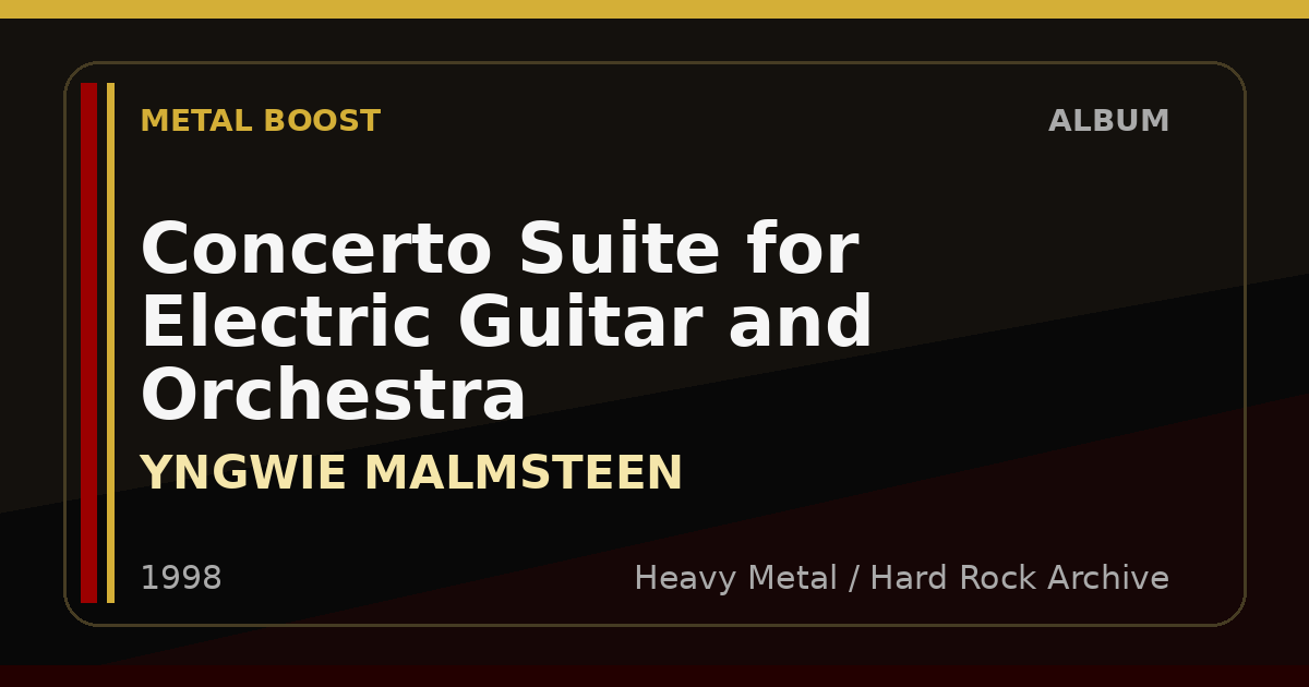 Concerto Suite for Electric Guitar and Orchestra – YNGWIE MALMSTEEN | METAL BOOST album visual