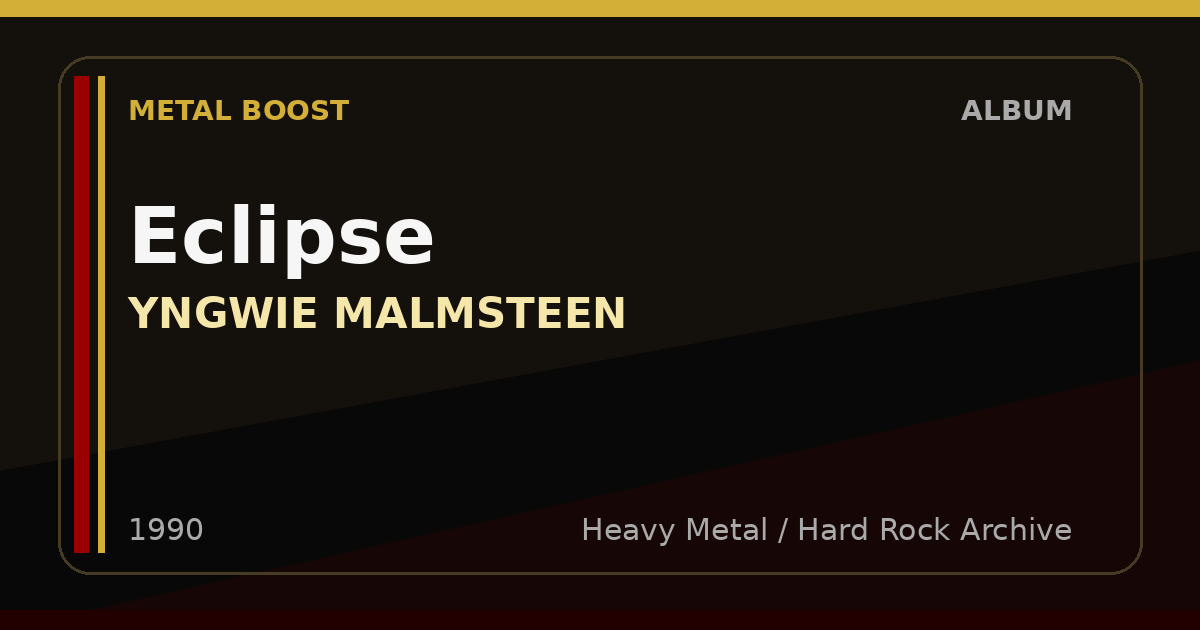 Eclipse – YNGWIE MALMSTEEN | METAL BOOST album visual