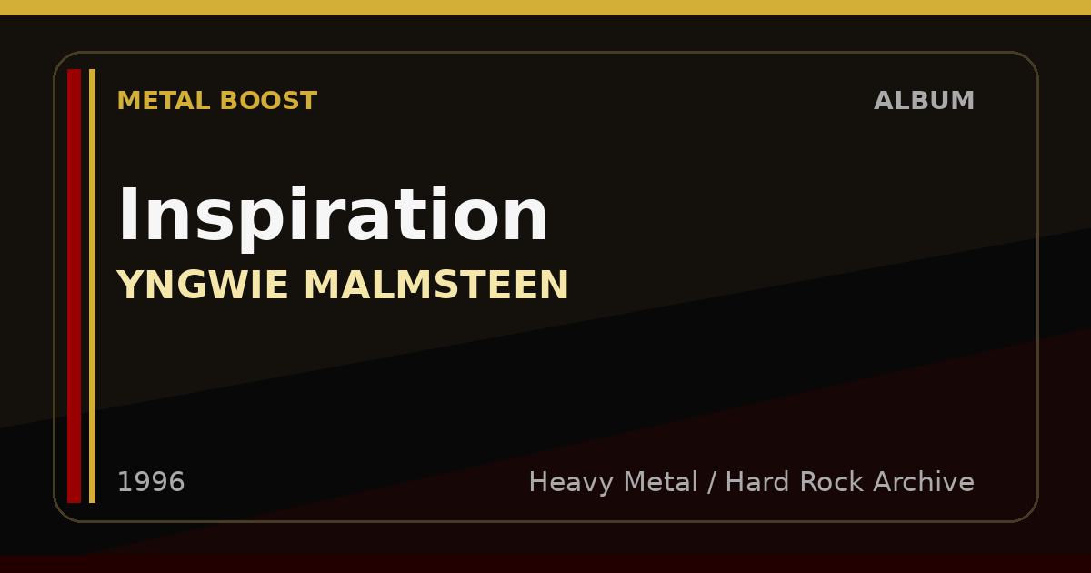 Inspiration – YNGWIE MALMSTEEN | METAL BOOST album visual