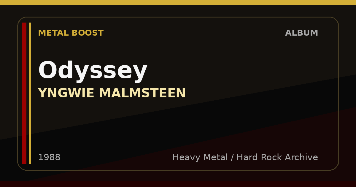 Odyssey – YNGWIE MALMSTEEN | METAL BOOST album visual
