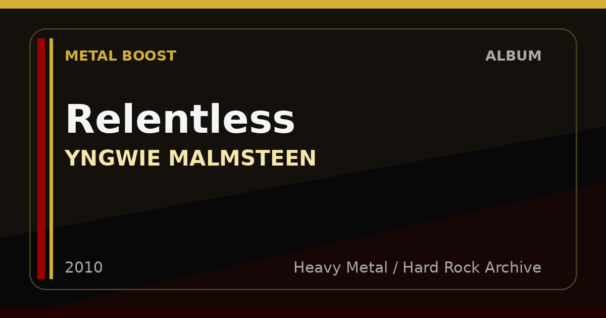 Relentless – YNGWIE MALMSTEEN | METAL BOOST album visual