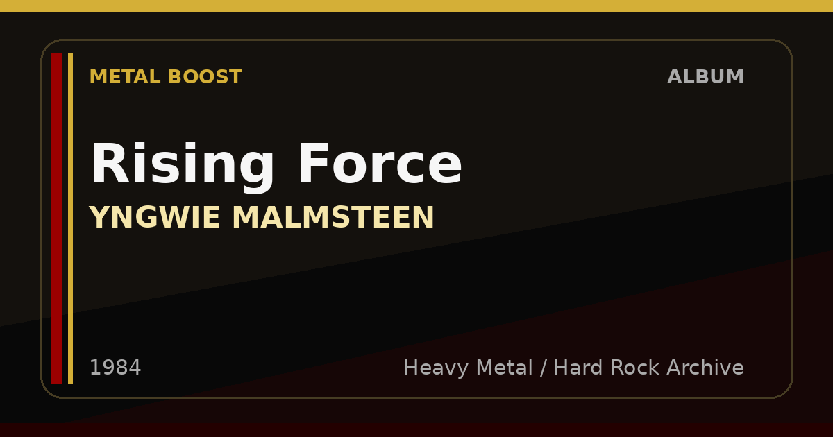 Rising Force – YNGWIE MALMSTEEN | METAL BOOST album visual