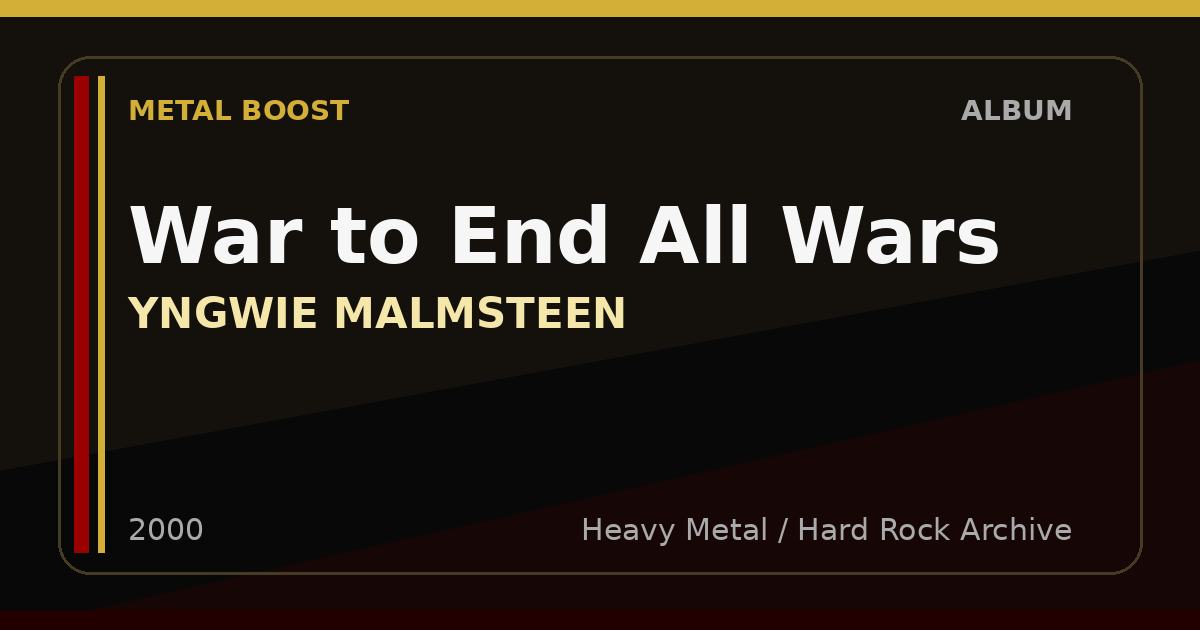 War to End All Wars – YNGWIE MALMSTEEN | METAL BOOST album visual
